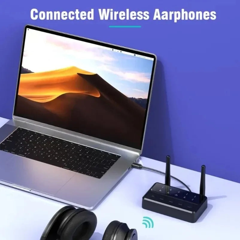 Desktop aptX-Adaptive AD/HD/LL AAC 2 in 1 Bluetooth Audio Transmitter Receiver 3.5MM AUX RCA Stereo HiFi Music Wireless Adapter