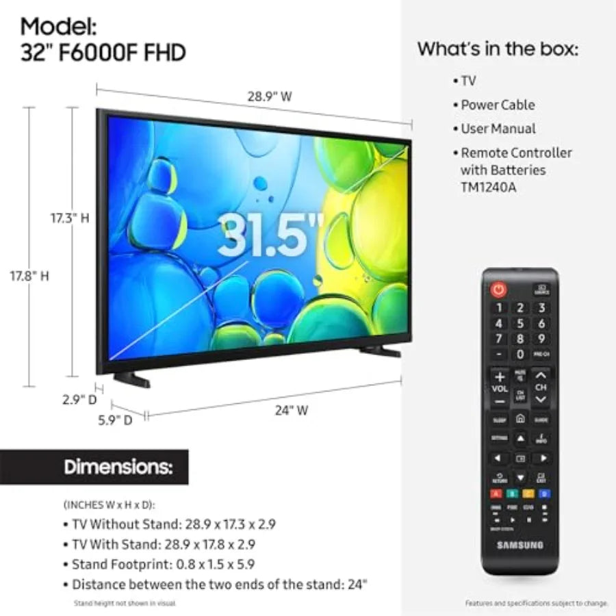 Class Full HD F6000 Smart TV 2025 Model HDR, Object Tracking Sound Lite, Knox Security, One UI Tizen, Smart TV