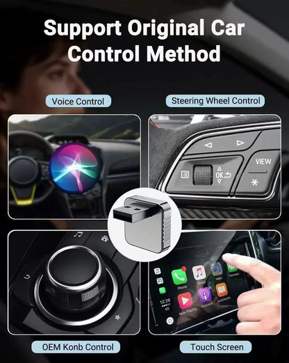 Wireless CarPlay Android 2026 New Smart Auto Adapter Hassle-Free Plug&Play Stable BT WiFi Connect OTA Upgradable Fit 99% Vehicle