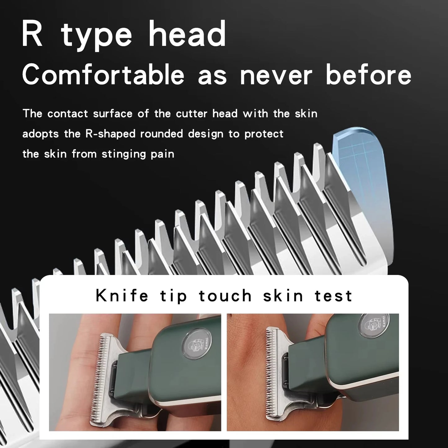 New Design Rechargeable Hair Clippers Kemei KM-5098 USB Mini Professional Beard Trimmer And Hair Clipper For Men