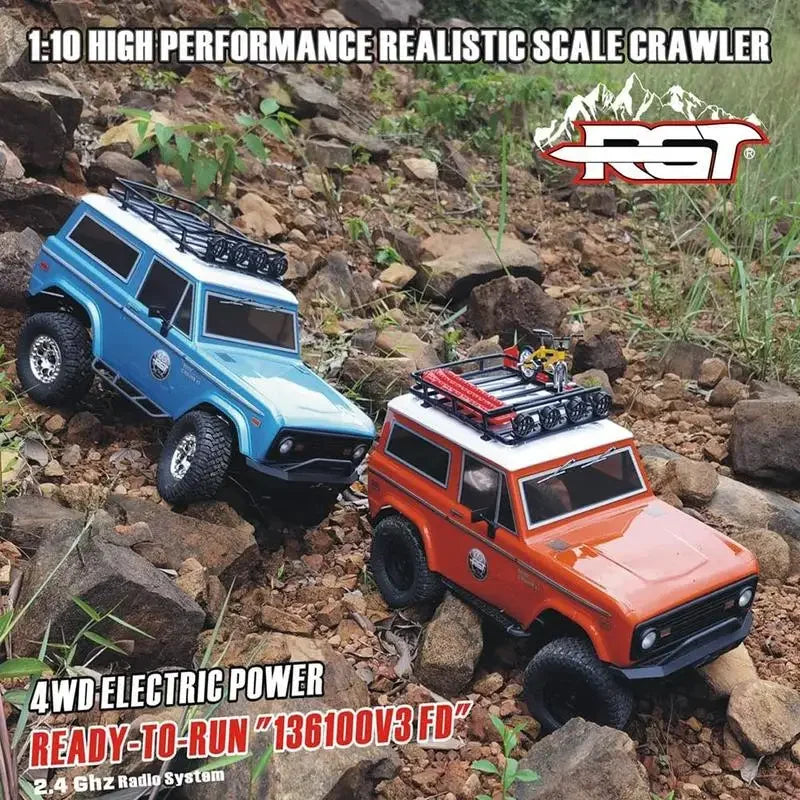 Ruitai RGT 1/10 136100V3FD 4WD Four-Wheel Drive Anti-Climbing Remote Control Car Adult Children's Model Toy