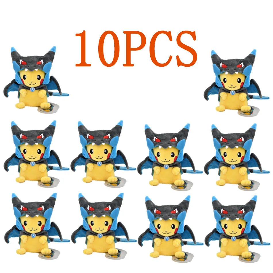 10pcs Pokemon Official Plush Toy - Charmander, Squirtle, Pikachu Plush, Bulbasaur Stuffed Animal Toy, Pokemon Doll Birthday Gift