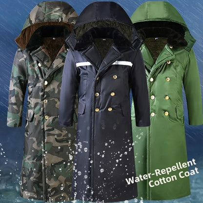 Thickened Cotton Jacket Removable Inner Vest Long Windproof Northeast Cold Storage Night Reflective Work Cotton Clothes
