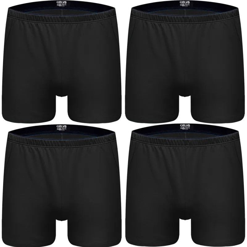 1/2/4 PCS ORLVS Boxer Men Underwear Cotton Pouch Boxershorts Sleep Men Underpants Panties For Swim Or Boxers Shorts With Pocket