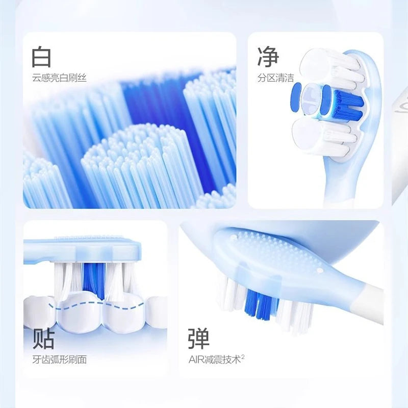 Original Replacement Brush Heads for SOOCAS Sonic Electric Toothbrush X3S X5 X1 X3 X3U Teeth Cleaning Brush Replacement Heads