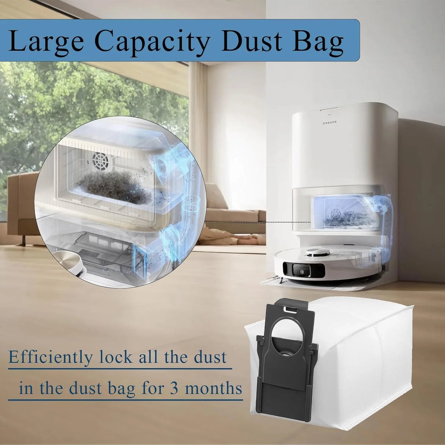 Dreame L10s Ultra Gen 3, Dreame X40 Ultra/ L40 Ultra/L30s Pro Ultra Heat/P10 Pro Ultra Tricut Brush Filter Mop Cloth Bag