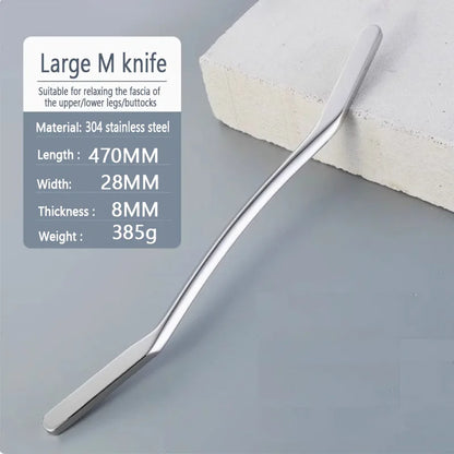 1-2PCS 304 Stainless Steel Gua Sha Scraping Massage Tool Deep Tissue Relax Cellulite Massager Muscle Massage Relaxation AMGJ011