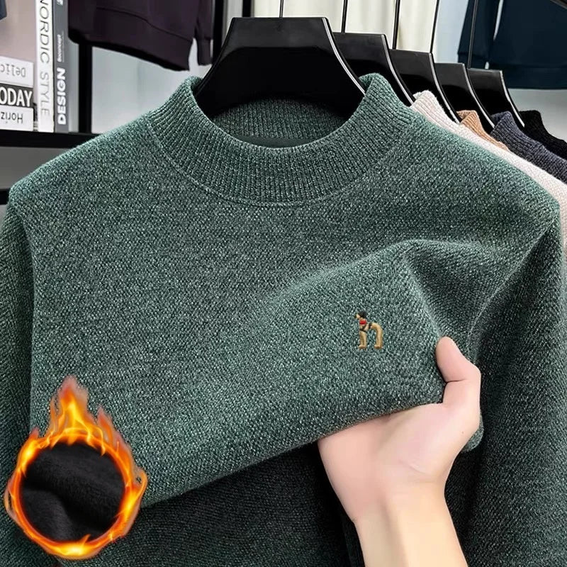Luxury men's top for autumn and winter, warm andcomfortable jacket, high-quality commuting sports, high-end embroidered pullover