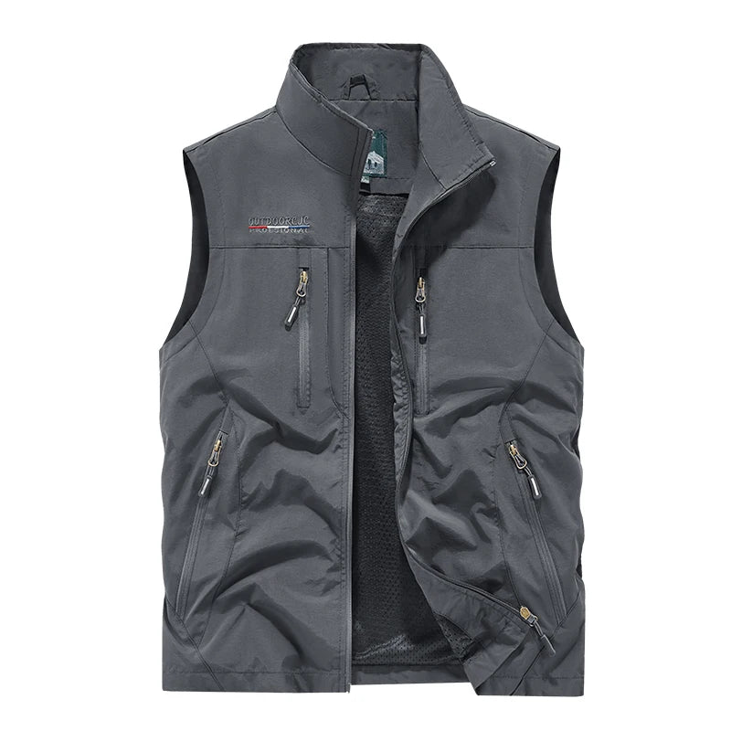 Men's Outdoor Sports Leisure Windproof Cold Proof Warm Vest for Autumn and Winter Comfortable Plush Warm and Fashionable Vest