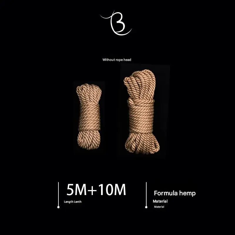 10m Shibari Bondage Rope,Soft Jute for Japanese Rope Art,Skin-Friendly for Beginners,Natural Color Skin-Safe Jute Couples Play