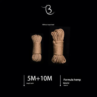 10m Shibari Bondage Rope,Soft Jute for Japanese Rope Art,Skin-Friendly for Beginners,Natural Color Skin-Safe Jute Couples Play
