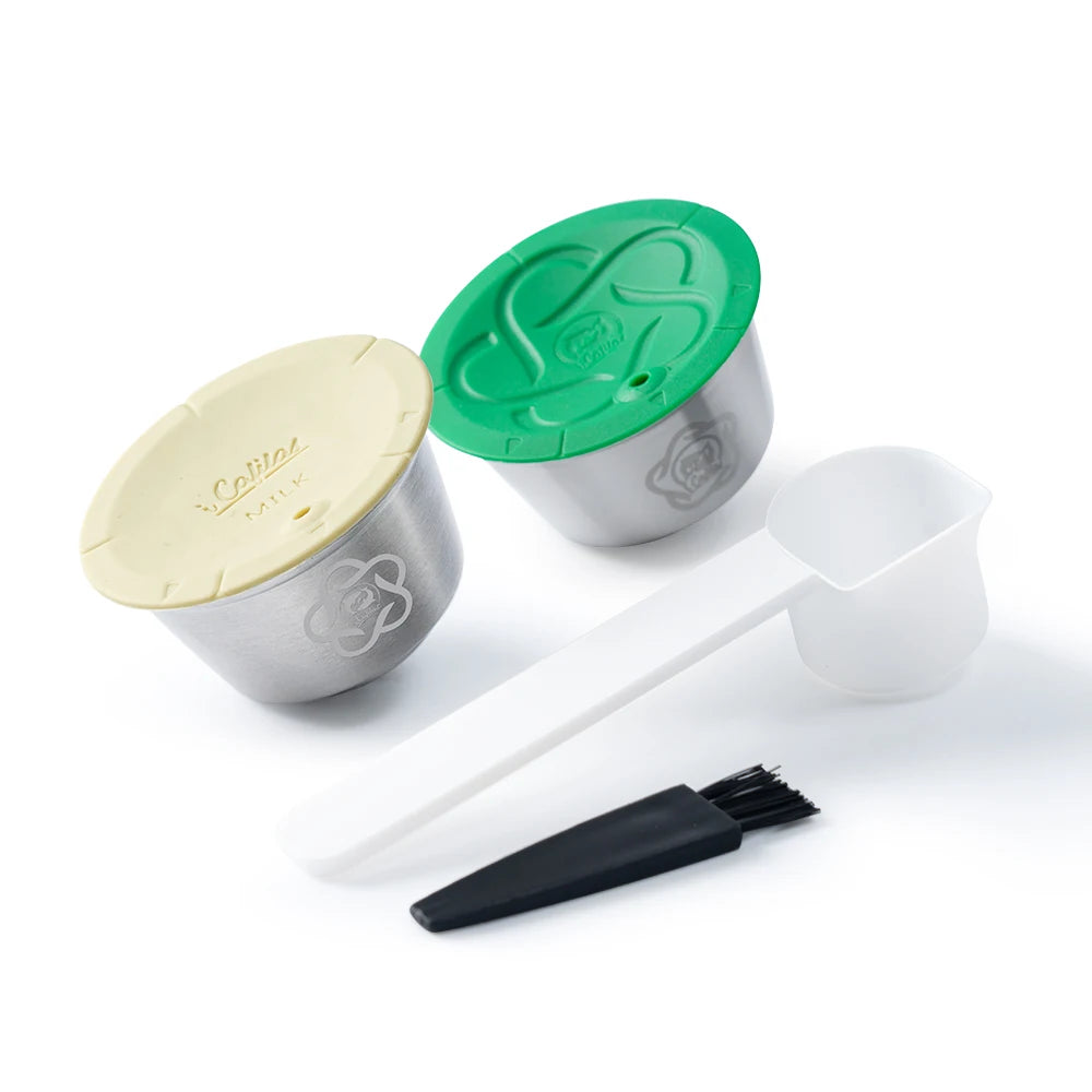 Refillable Milk & Coffee Capsule for Nescafe Dolce Gusto Stainless Steel Reusable Coffee Pod Filters for Picolo xs  Machine