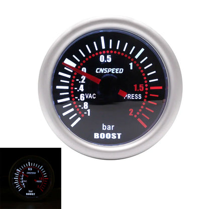 CNSPEED 2 "52mm Turbo Boost Gauge -1-2 Bar Car Smoke Len With Adjustable Auto Turbo Boost Controller Kit 1-30 PSI
