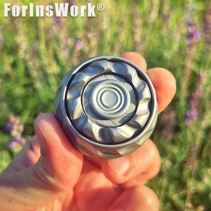 Ryan EDC THE WAVE PRO Stainless Steel Wind Chime Coded Linked Ratchet Spinning Top Fidget Hand Spinner