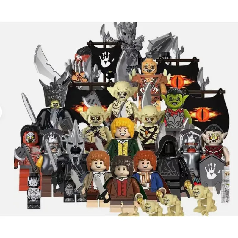Mini Lord Rings Action Figures Building Block Ringwraiths Orcs Legion Elf King Princ Knight Dwarf Wizard Movie Characters Bricks
