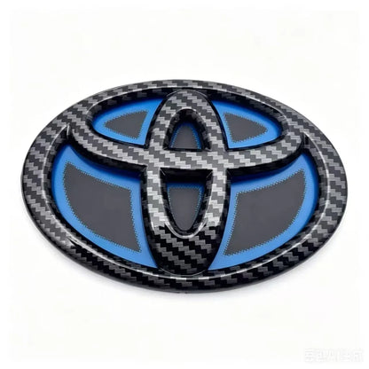 1x Blue Bottom Front Grille Badge Trunk Car Logo Emblem Suitable for Toyota RAV4 CAMRY COROLLA LANDCRUSER RAV4 VIOS SIENNA YARLS
