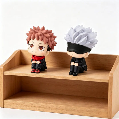 8cm Cute Anime Jujutsu Kaisen Figure Itadori Yuji Gojo Satori Fushiguro Megumi Kugisaki Kawaii Toy Car Decoration PVC Model Gift