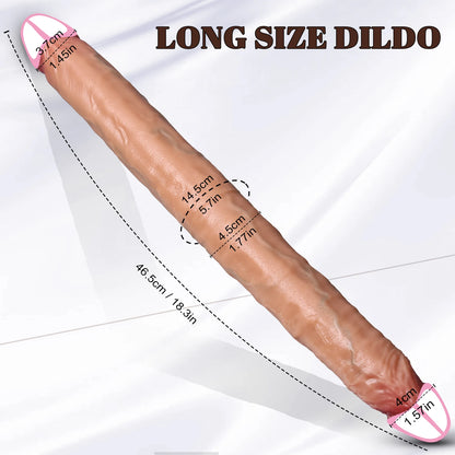 Double Ended Dildos Soft Silicone Long Dildo Penis Vaginal G-spot Massage Orgasm Dick Lesbian Masturbator Butt Plug Sex Toys 18