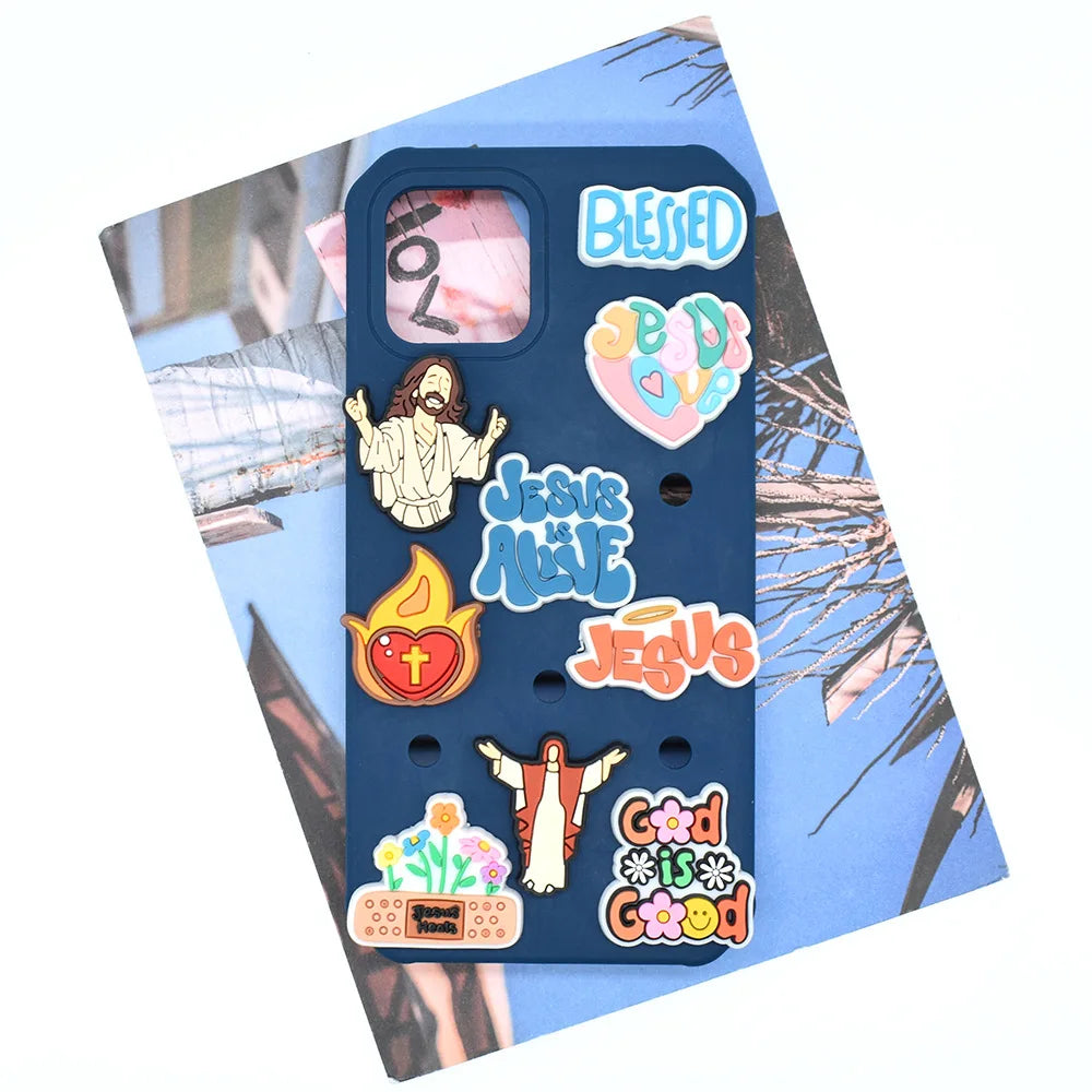 10-93PCS  God Jesu Shoes Charms DIY PVC Shoe Bag Accessories For religious belief Pendant Decoration Adult Kids  Gifts