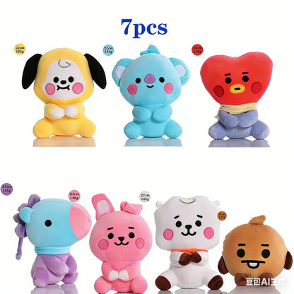 Hot BTed 21Plush Toys Kawaii Mini Keychain Anime Pendant Ornament for Kids 12-22cm Bt Peripherals Soft Stuffed Animals Doll Gift