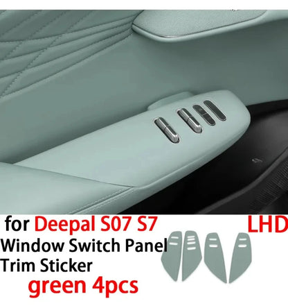 Car Window Control Button Cover Window Switch Panel Trim Sticker  Interior Accessories 2023 2024 2025 for LHD for Deepal S07 S7