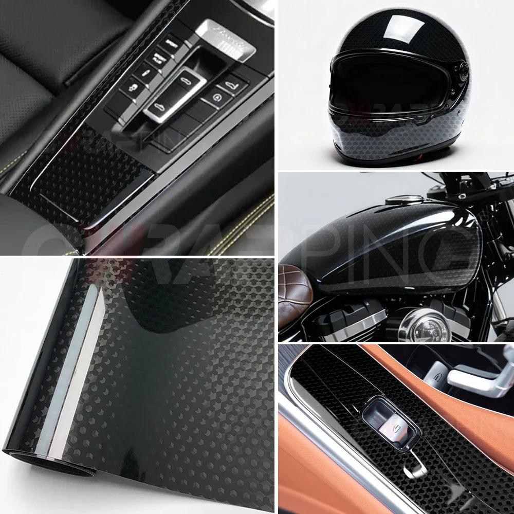 TPF Vinyl Paper for Car Film Covering Carbon Fiber Wrap Exterior Car Stickers Motorcycle Adhesive Vinyl Motorcycles Sticker Foil