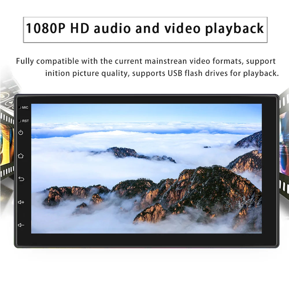 Double 2 Din Car Stereo 7 inch Automotive Multimedia Player Radio Android Auto Carplay Screen Navigation 2Din Wince System