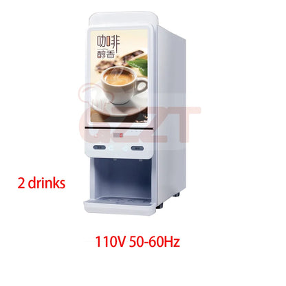 GZZT Commercial Instant Beverage Machine Vending Machine Coffee Maker 2 Buckets Soy Milk/Coffee/Milk Tea/Hot Chocolate 220-240V