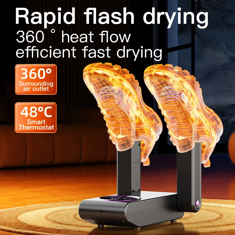New Electric Shoe Dryer Deodorizing Sterilizing Adjustable Timing Extension and Contraction Shoe Dryer Household Footwear Dryer