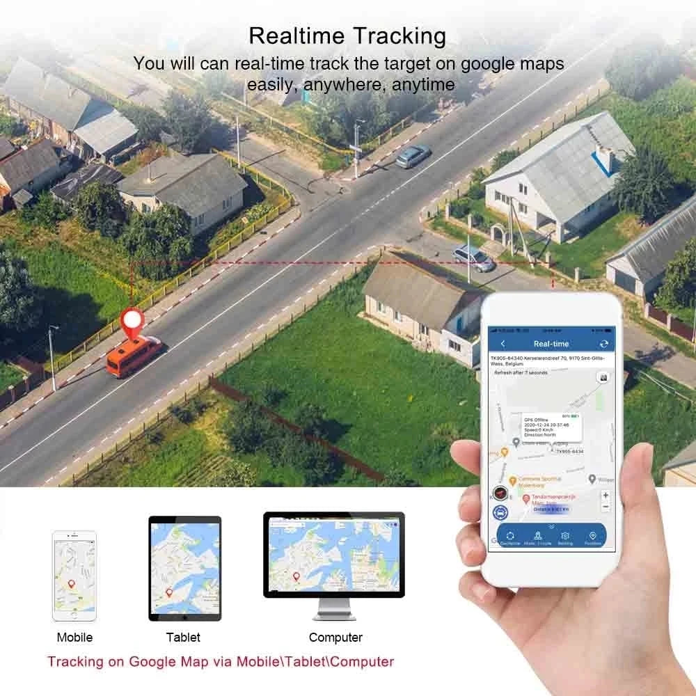 4G car GPS tracker TKSTAR TK915 GPS locator 7800mAh magnet waterproof IP67 tamper proof alarm lifetime free application