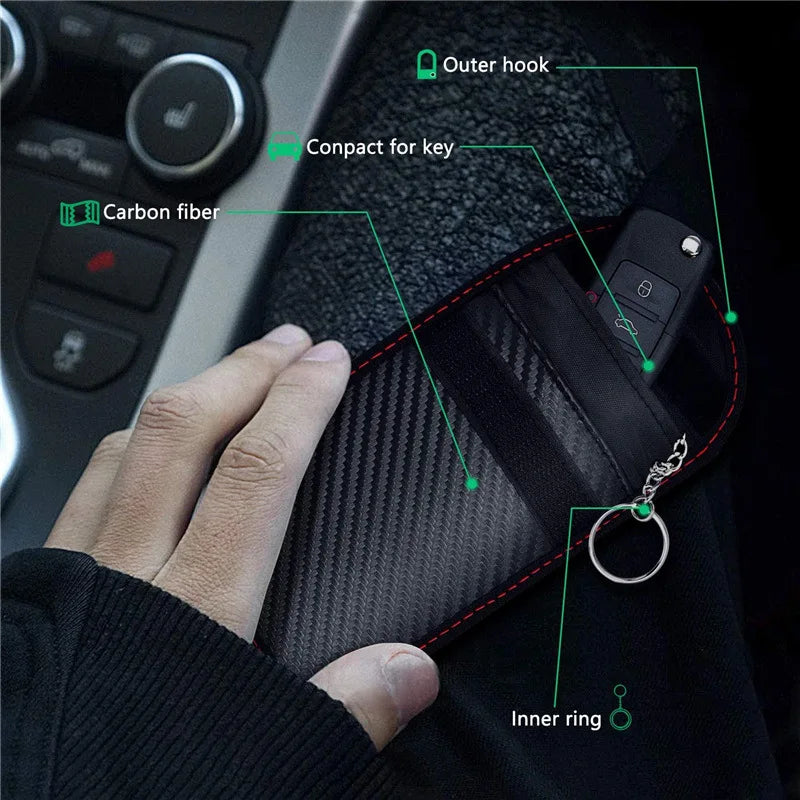 Anti Theft Faraday Box with Bag for Key Fob Cage RFID Faraday Key Fob Protector Radiation-proof Mobile Phone Box Car Keyless