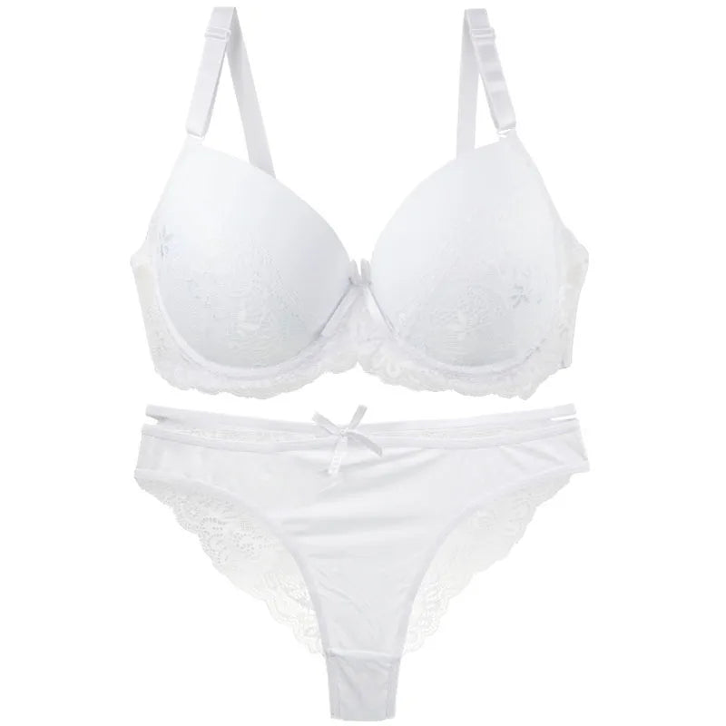 Nouvell Seamless Sexy Lace Bras Set 34/75 36/80 38/85 40/90 42/95 44/100 BCDE Cup Underwear For Women Push Up Lingerie