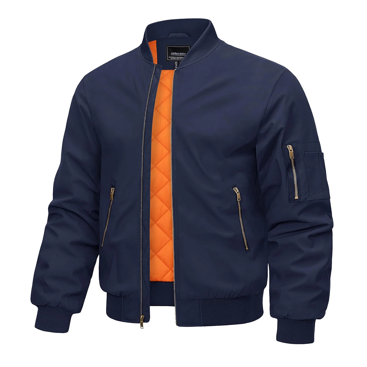 MAGCOMSEN Bomber Jacket Men Warm Zip Up Winter Padded Coat Casual Baseball Jackets Pilot Windbreaker Varsity Jackets