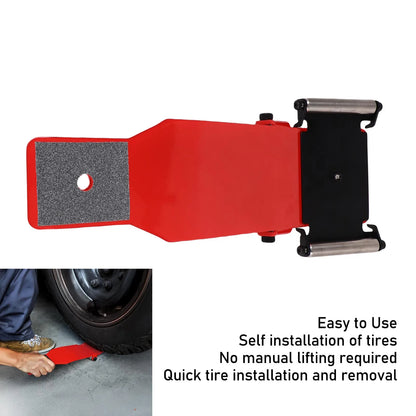 Portable Tire Jack Tool Portable Tire Jack Tool with Roller Plate Heavy Duty Tire Lifter Lifting Tool for Cars SUVs Trucks