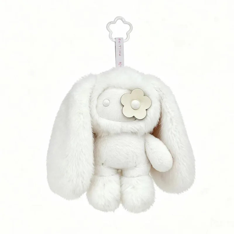 18/30cm Juju Rabbit Keychain Flower Eye Juju Rabbits Keyring Long Ears Bunny Keyring Cute Rabbit Pendant Halloween Birthday Gift