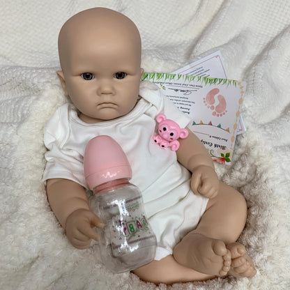 18Inch/45cm Open Mouth Charlotte Painted&Unpainted Soft Silicone Bebe Reborn Girl Doll Lifelike Newborn Girl Doll Perfect Gifts