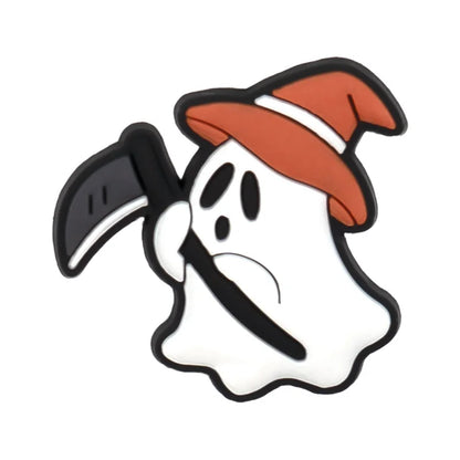 1/40pcs Halloween Shoe Charms Ghost Pumpkin Shoe Decorations Accessories Funny Sandals Pins Gifts for Women Kids Clog Buckles
