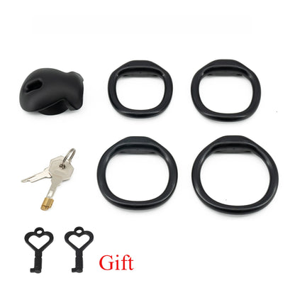 Male Chastity Cage with 4 Size Rings Positive/Negative Chastity Device Sissy Cb Lock Penis Bondage SM Chastity Lock Sex Toys Men