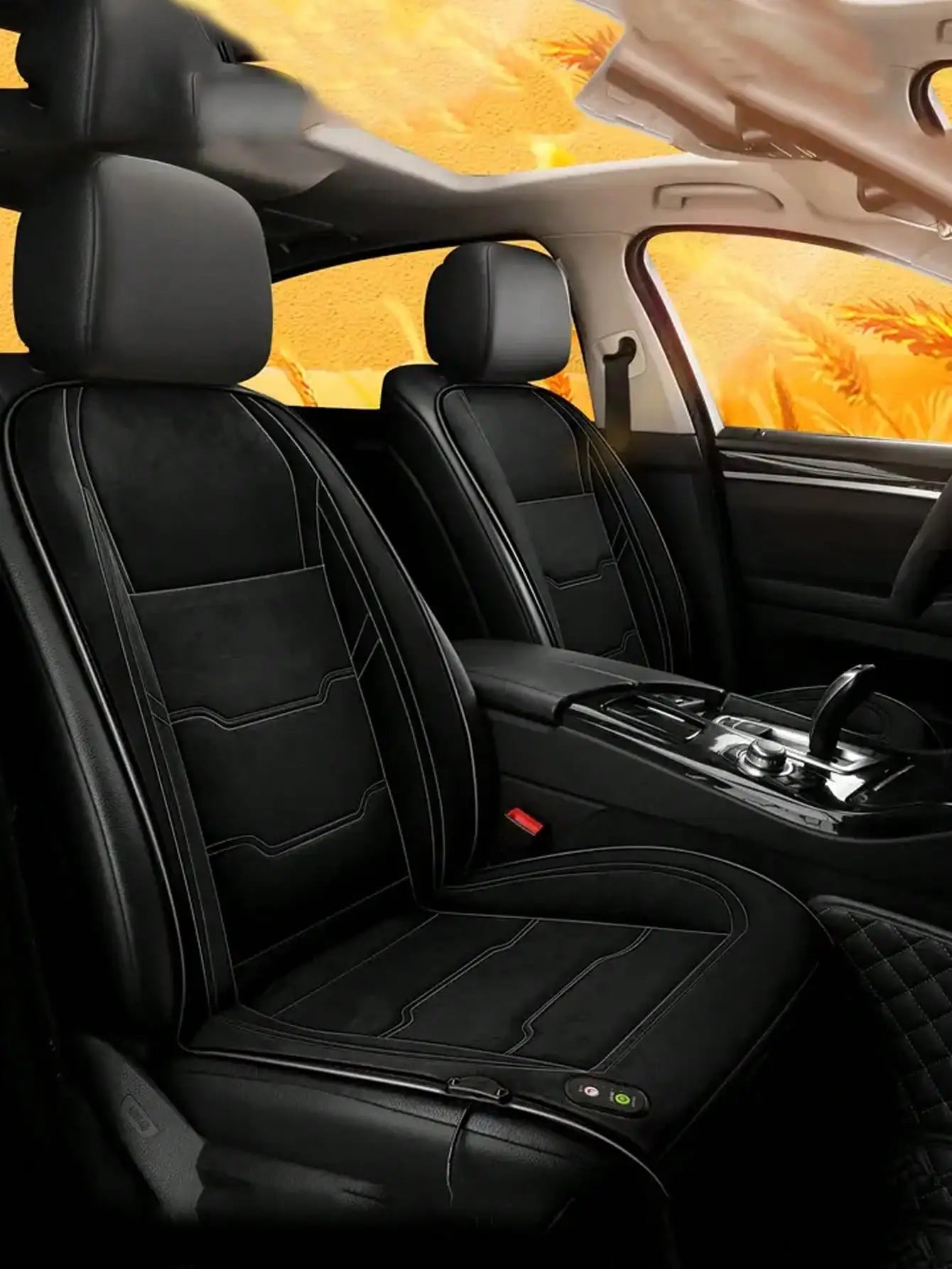 Universal Car Heated Seat Cushion 12V 24V Winter Warm Carriage Heating Blanket - Vehicle Seat Warmer Pad for All Seasons