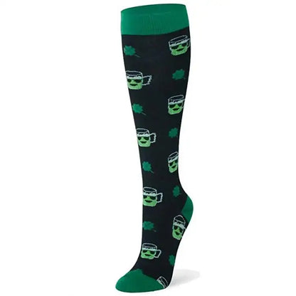 Sport Compression Stockings Funny Pattern Halloween ballon Dot Leg Pressure Running Cycling Multi Color Compress Socks