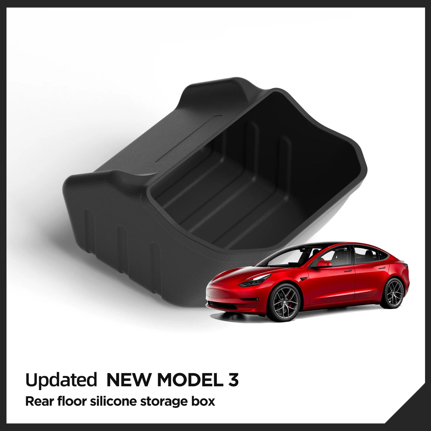 For Tesla Model 3 Highland 2025 Rear Seat Storage Box Below The Rear Air Outlet Rear Seat Organizer Tray Car Accessories 2024