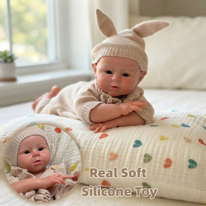 OtardDolls 18-Inch Handmade Silicone Doll Toy Soft Silicone Reborn Doll Open Mouth Realistic Waterproof Cute Collectible