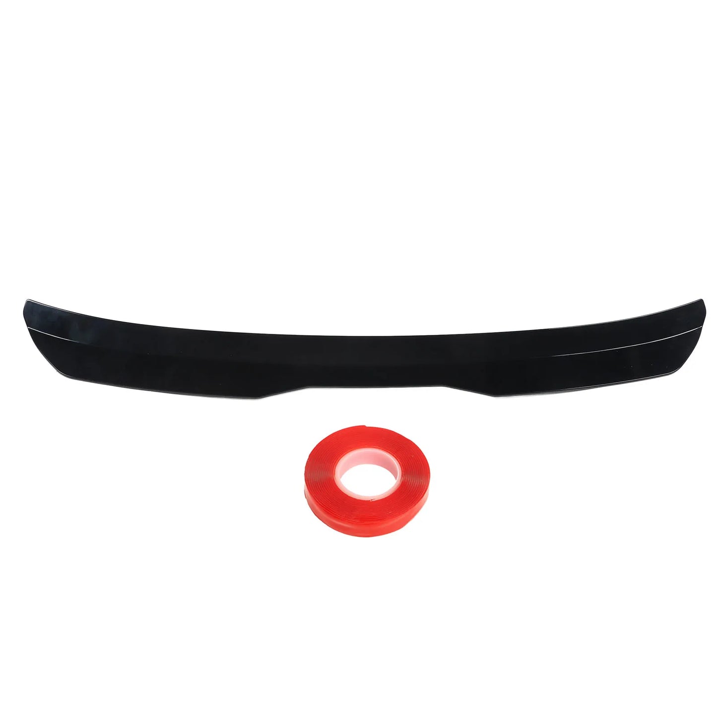 Rear Window Roof Spoiler Visor Deflector Universal Fit Reduce Resistance Window Top Lip Molding Trim Glossy Black