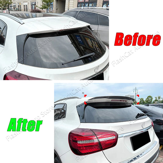 Rear Trunk Roof Spoiler For Mercedes Benz GLA X156 GLA200 260 GLA45 AMG Line 2014-2019 ABS Wing Spoiler Car Styling Accessories