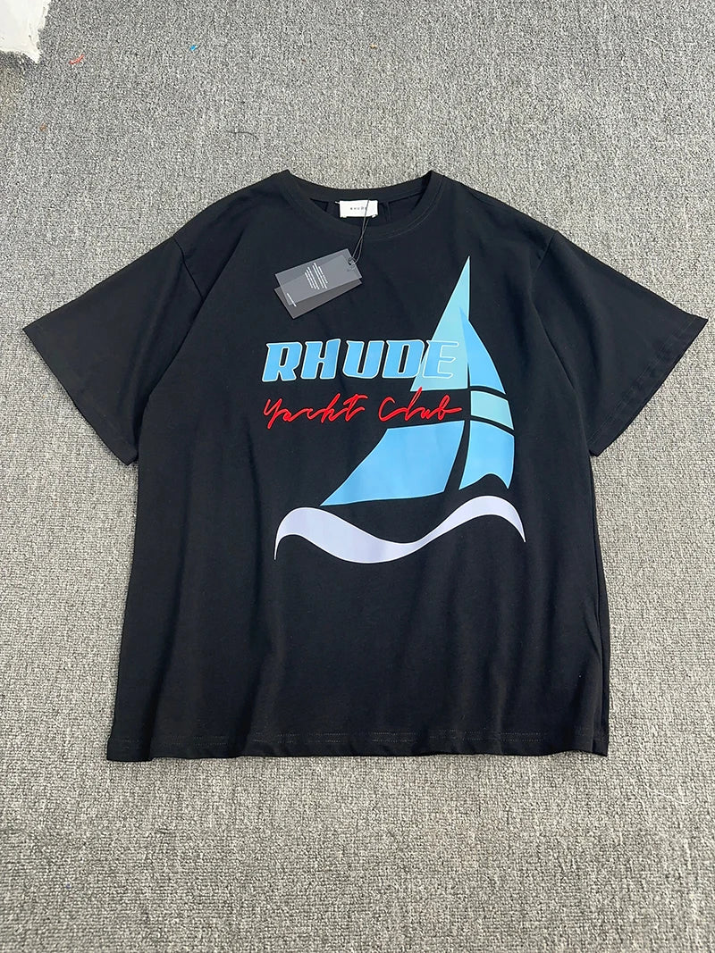 New Arrival RHUDE Print Casual Shorts Loose Street Shorts with Pockets Men's High Quality Shorts