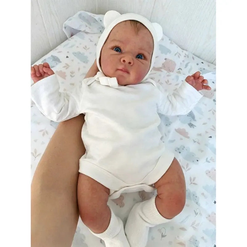 45cm Reborn Baby Doll Bettie Lifelike Soft Touch 3D Skin Hand-drawing Visible Cute Girl Doll