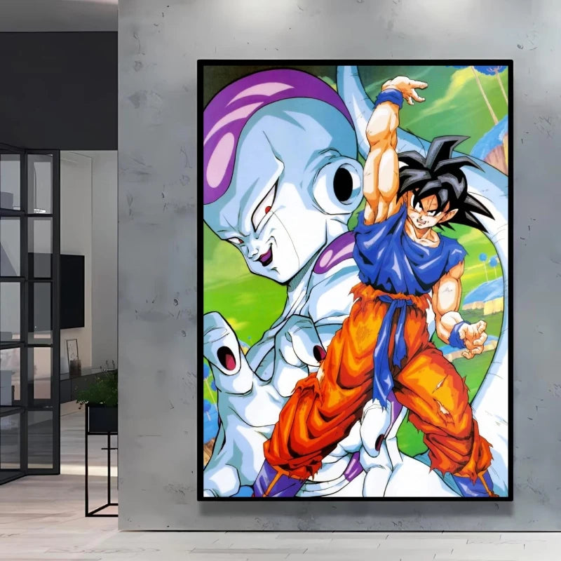 Classic Warm Blood Dragon Ball Posters Anime Pictures Goku Vegeta Son Gohan Wall Art Home Decor Picture Hanging Painting Decor