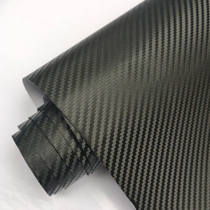 10/20/30/40/50*152cm Black Matte 3D 4D 5D Carbon Fiber Vinyl Car Wraps Auto Satin Film Vehicle Sticker with Different Size/Roll