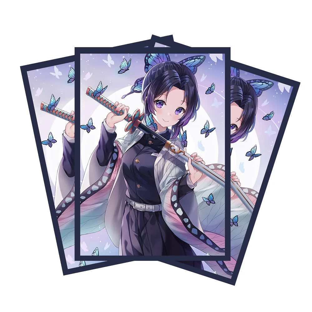 60PCS 67×92mm Art Anime Card Sleeves Two girls Board Game Card Protector Photo Sleeves Cover for MGT/PKM/PTCG Game Cards