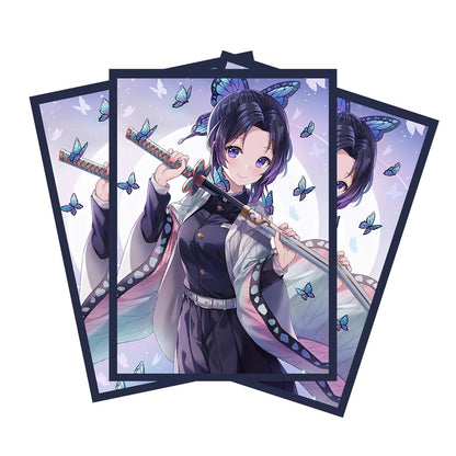 60PCS 67×92mm Art Anime Card Sleeves Two girls Board Game Card Protector Photo Sleeves Cover for MGT/PKM/PTCG Game Cards